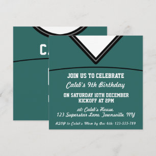 Convites Futebol Jersey Themed Party Invite Modelo, LAX
