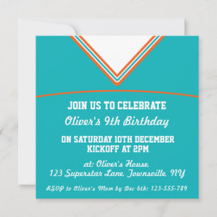 Convites Futebol Jersey Themed Party Modelo, LAX