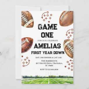 Convites Futebol Jogo de Aniversário de 1º Esportes America