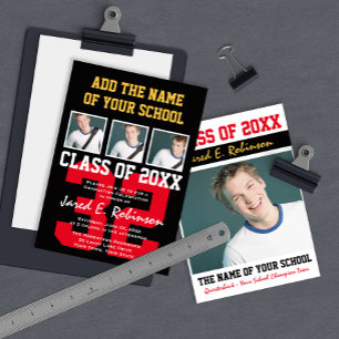 Convites Futebol Quarterback Jersey - Graduação Numérica