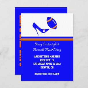 Convites Futebol Real Azul e Laranja Salva Data