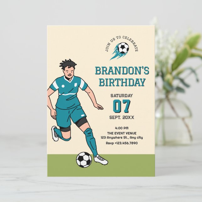 Convites Futebol soccer  (Em pé/Frente)