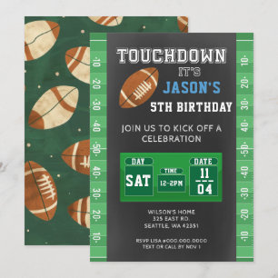 Convites Futebol Touchdown Boy