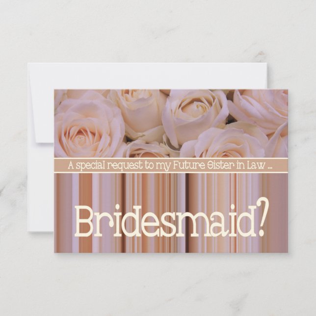 Convites Futura Irmã em Direito, por favor, seja Bridesmaid (Frente)
