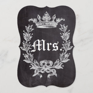 Convites futura noiva chá de panela da Sra. Chalkboard