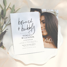 Convites Future Mrs | Brunch Preto e Branco & Foto com Cham
