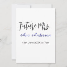 Futuro apelido da sra noiva roxo cinza nome da