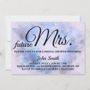 Convites Futuro do Chá de panela de Abstrato de água Sra.