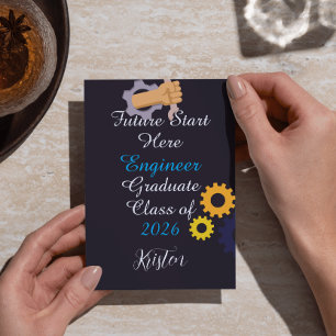 Convites Futuro personalizado começa aqui Graduado em Engen