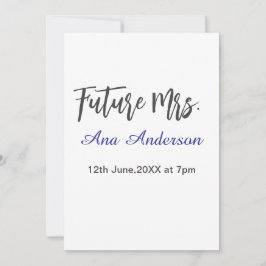 Convites Futuro sobrenome da sra noiva roxo cinza nome da