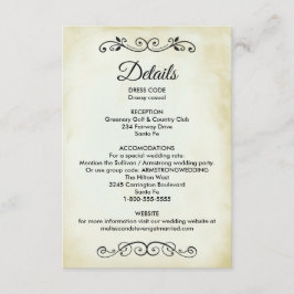 Convites Gabinete de Detalhes de Casamento do Tema Ocidenta