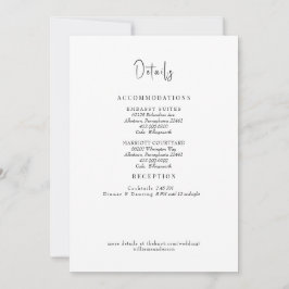 Convites Gabinete de Detalhes do Casamento Branco