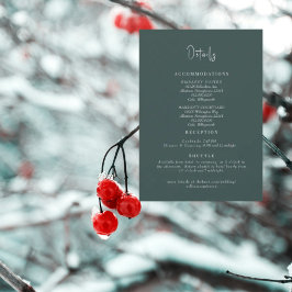 Convites Gabinete de Detalhes do Casamento Teal