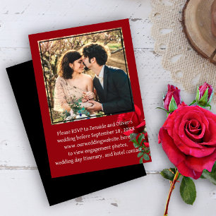 Convites Gabinete de Site RSVP de Casamento de Fotografias