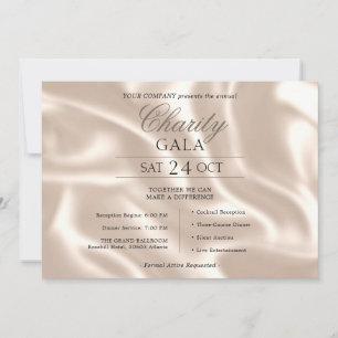 Convites Gala de Caridade da Elegant Ivory Silk Company