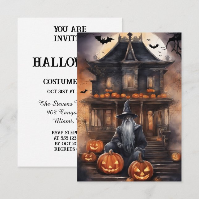 Convites Gala de Goblin: Bespoke Halloween Party Convidam (Frente/Verso)