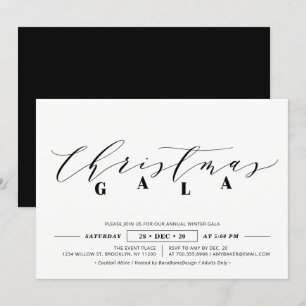 Convites Gala de Natal Corporativo Minimalista, Festa de Fi
