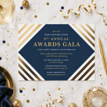 Gala de Premiação de Negócios Elegante Dourado & A