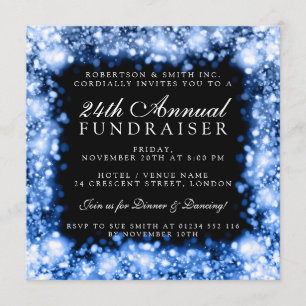 Convites Gala Party Blue Sparkings corporativas