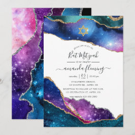Convites Galáxia Ágata Bat Mitzvah