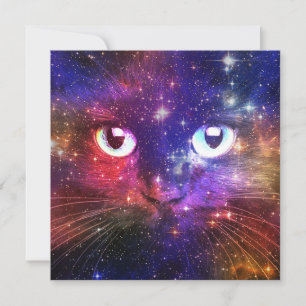 Convites Galáxia Color Burst Gato 