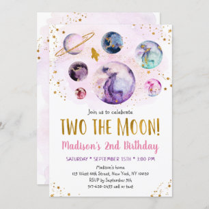 Convites Galáxia Dois, A Lua Rosa Dourada, Aniversário do E