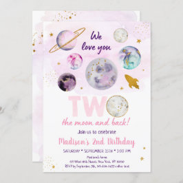Convites Galáxia Dois, A Lua Rosa Dourada, Aniversário do E