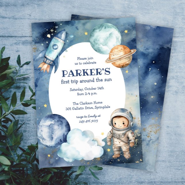 Convites Galáxia Espacial Primeira Viagem Ao Redor Do Sol A (Criador carregado)