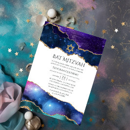 Convites Galaxy Agate Bat Mitzvah