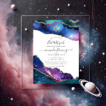 Convites Galaxy Agate Bat Mitzvah<br><div class="desc">Galaxy faux glitter agate stone bat mitzvah convite com tipografia elegante de escrita manual personalizável para seus detalhes de evento. Celebrar este marco especial com um convite de Bat Mitzvah, com tema celeste, com uma impressionante design de agata inspirada em galáxias, sotaques dourados reluzentes e uma tipografia elegante. As matizes...</div>