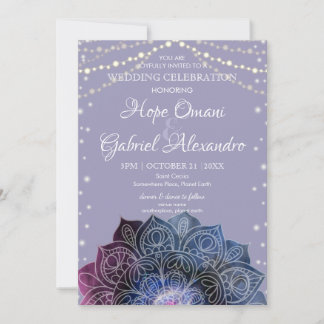 Convites Galaxy Boho Nebula Mandala Casamento Leve Com Boca