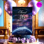 Convites Galaxy Doce Dezesseis Aniversário<br><div class="desc">Entra num encantador reino cósmico com o nosso convite de 16 de aniversário da Galáxia Personalizada. Projetado com amor por nada além de Mylini Design, este convite estelar captura a essência mágica de sua próxima celebração. Você tem a flexibilidade de personalizar o convite com sua própria mensagem, fazer-o ainda mais...</div>