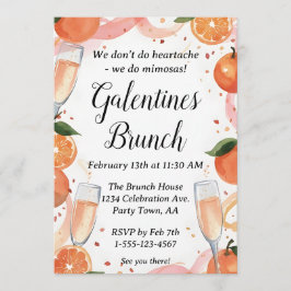 Convites Galentine Mimosa Brunch Party Invite Personalized