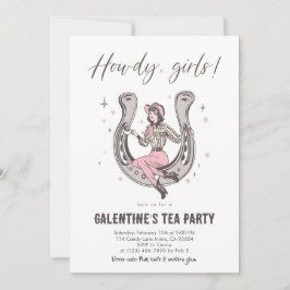 Convites Galentine’s Tea Party Invitation
