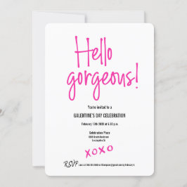 Convites Galentine Vaelentine's Day Hello linda XOXO