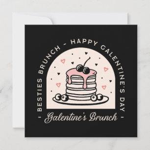 Convites Galentines besantes garotas brunch Namorados party