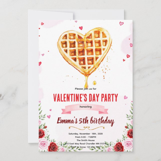 Convites Galentine's Brunch party invitation (Frente)