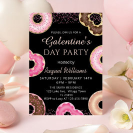 Convites Galentine's Day Party Donuts Invitation