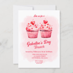 Convites Galentine's Palentine's Day Heart Brunch