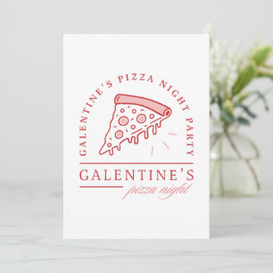Convites Galentines pizza namorados estética