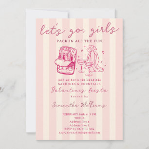 Convites Galentines Vamos Lá Garotas Sardinhas Coquetéis Fe