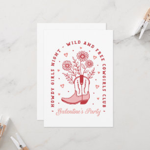 Convites Galentino Festas de Meninas Noturnas