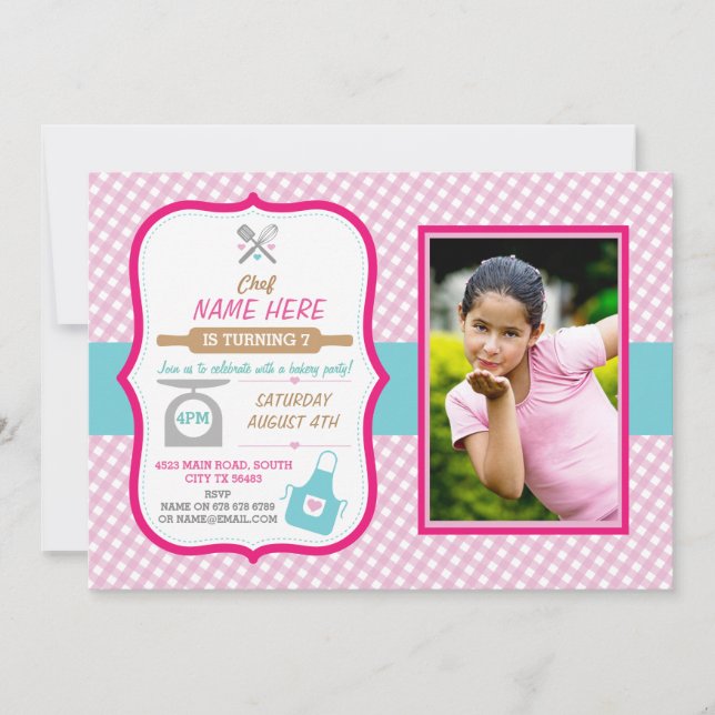 Convites Galeria Baking Qualquer Festa de aniversário Idade (Frente)