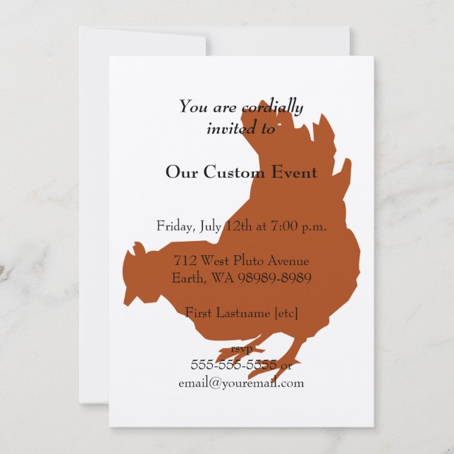 Convites Galinha Vermelha (Frente)