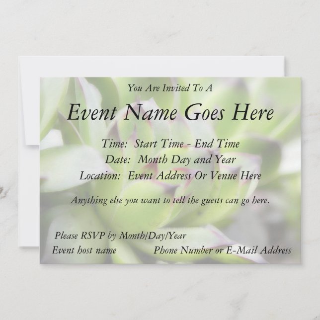 Convites Galinhas E Pintinhos - Sempervivum (Frente)