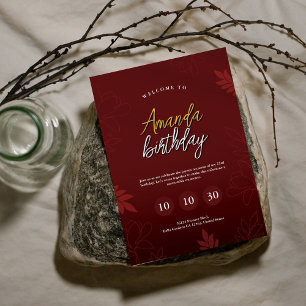 Convites Galm Day Floral Birthday