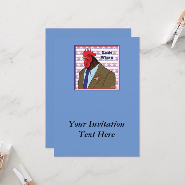 Convites Galo da asa esquerda (Frente/Verso In Situ)