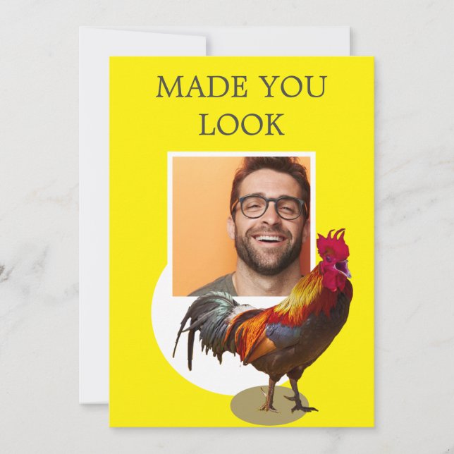 Convites Galo de Frango do aniversário de 40 anos Photo Div (Frente)