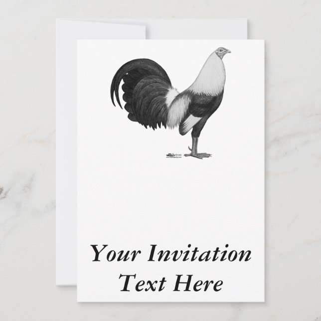 Convites Galo Galo Cinza Duckwing (Frente)