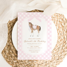 Galopem Meninas Cavalo Rosa Aniversário